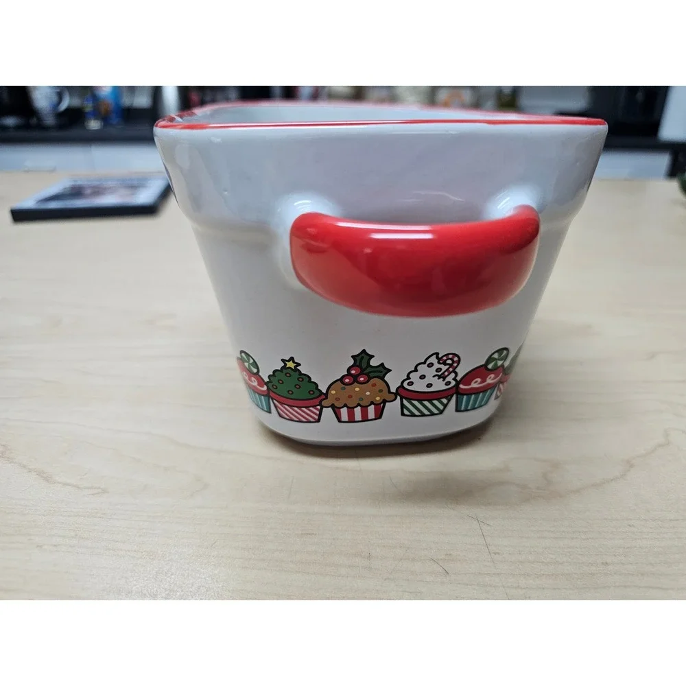 Hello Kitty Christmas Ceramic Loaf Pan Holiday Baking Dish Zrike  Red White